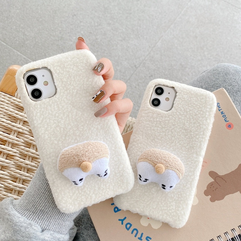 The Hat Bear Plush Silicone Mobile Phone Cases