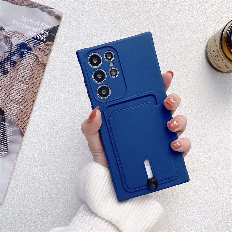 Pure Color Silicone Card Protective Cover