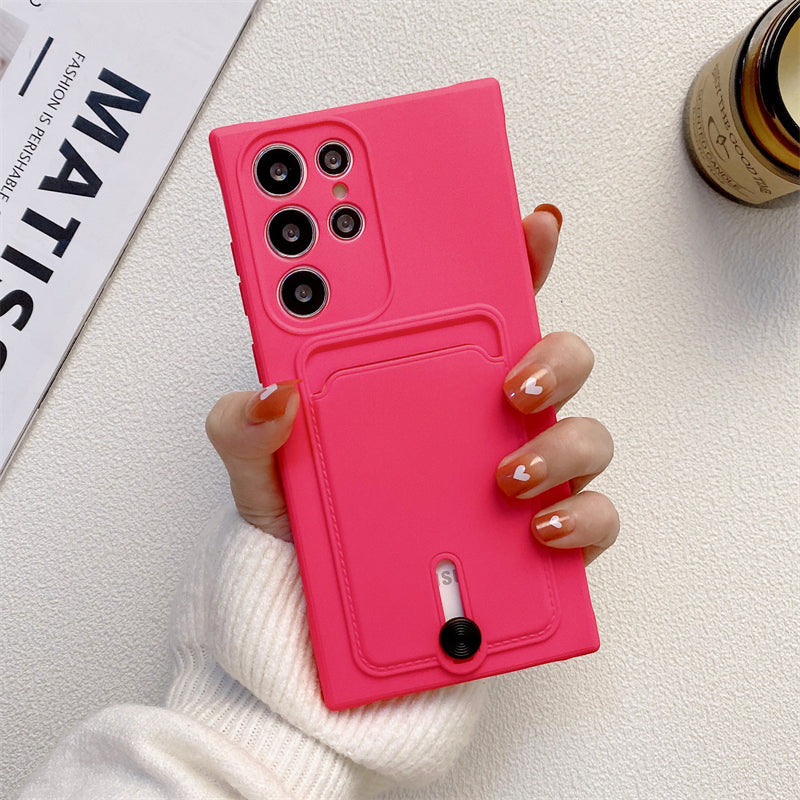 Pure Color Silicone Card Protective Cover