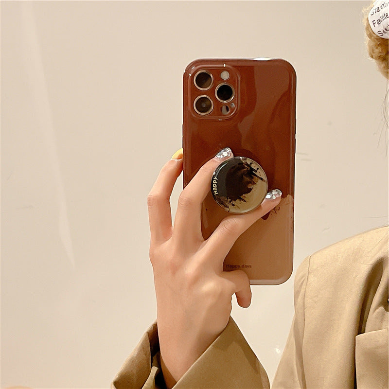 Niche Chocolate Lava Stand Phone Case