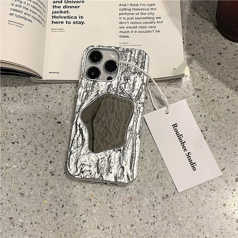 Red / silver Mirror Phone Case