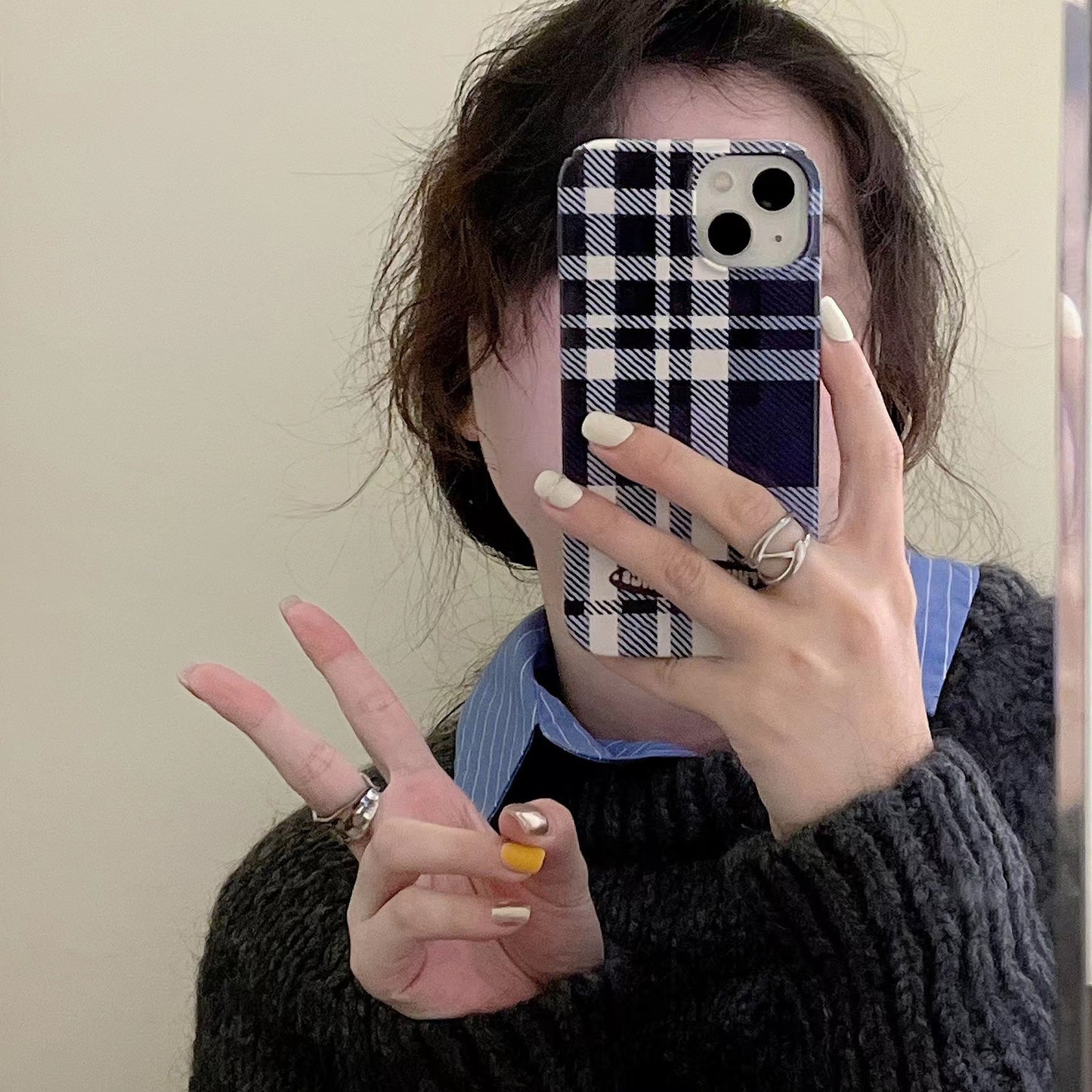Vintage Blue Checkered Case