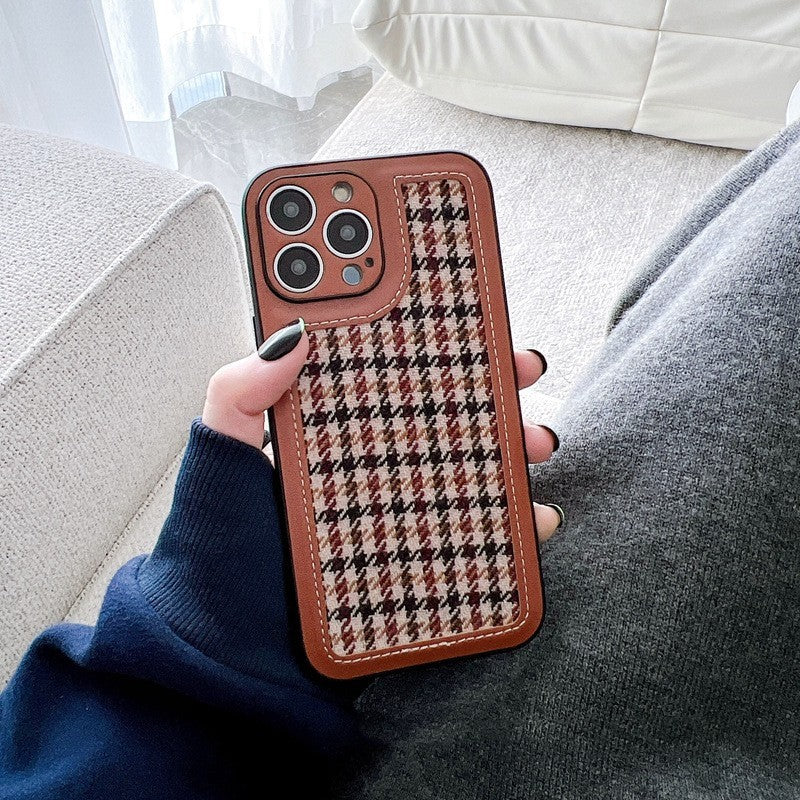 Lattice Brown Simple Leather