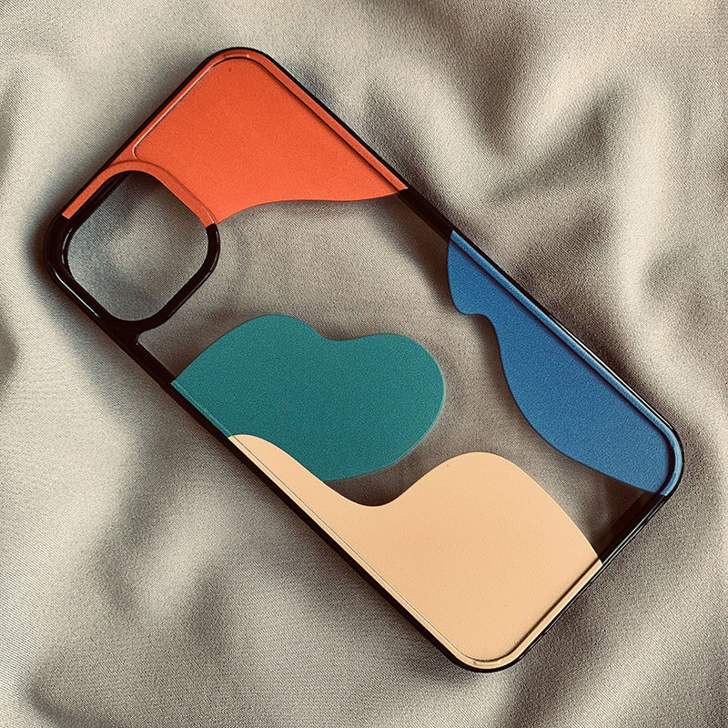 Contrast Color Geometry Phone Case