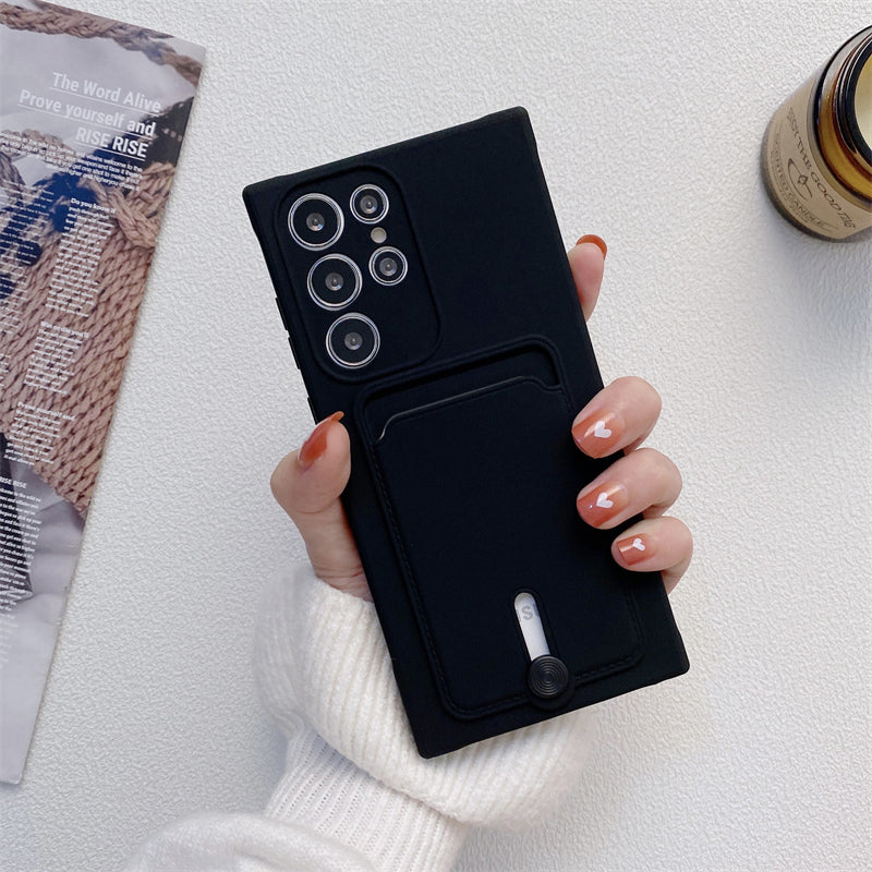 Pure Color Silicone Card Protective Cover