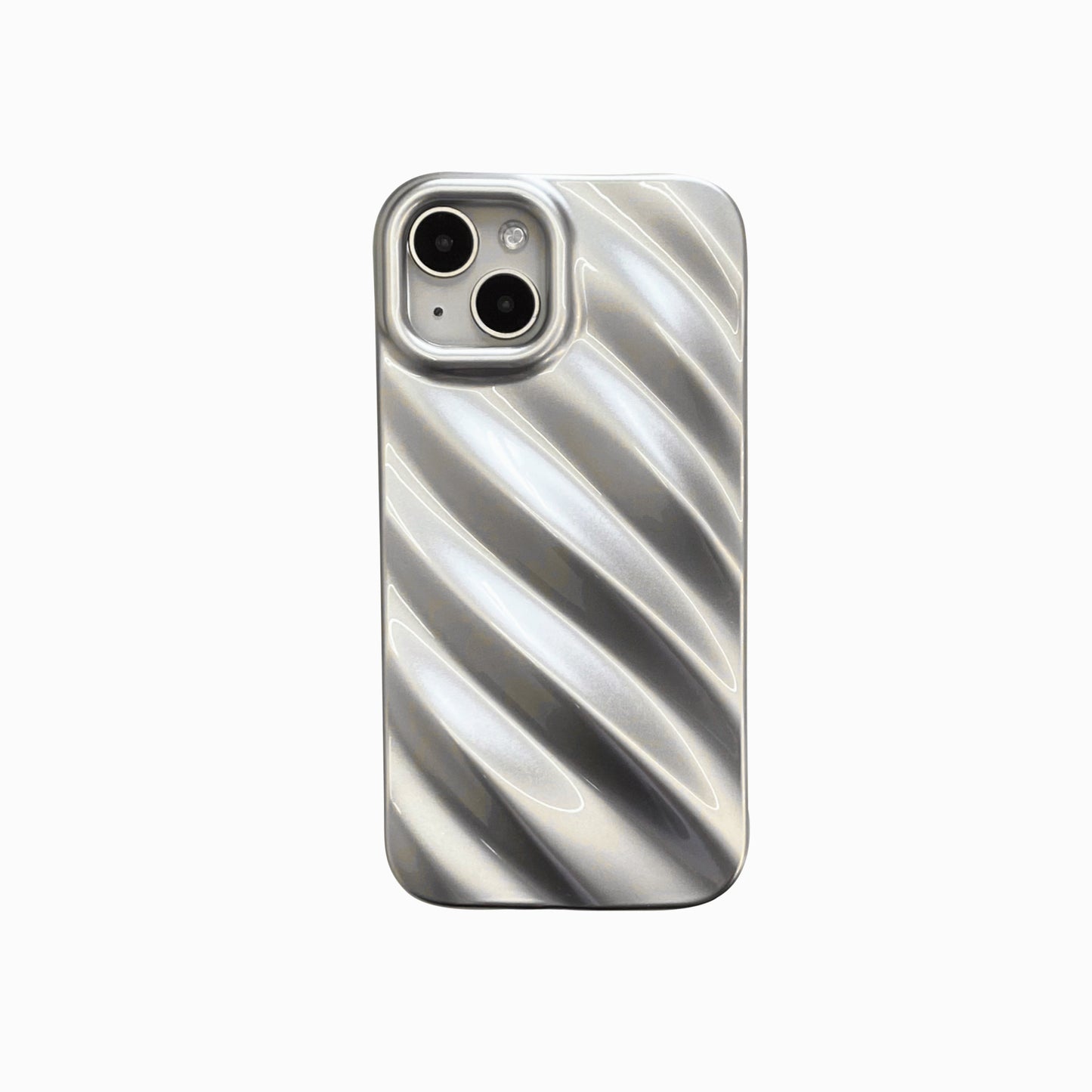 Silver Water Wave Silicone Phone Case