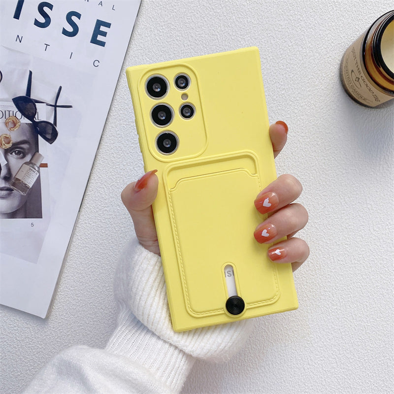 Pure Color Silicone Card Protective Cover