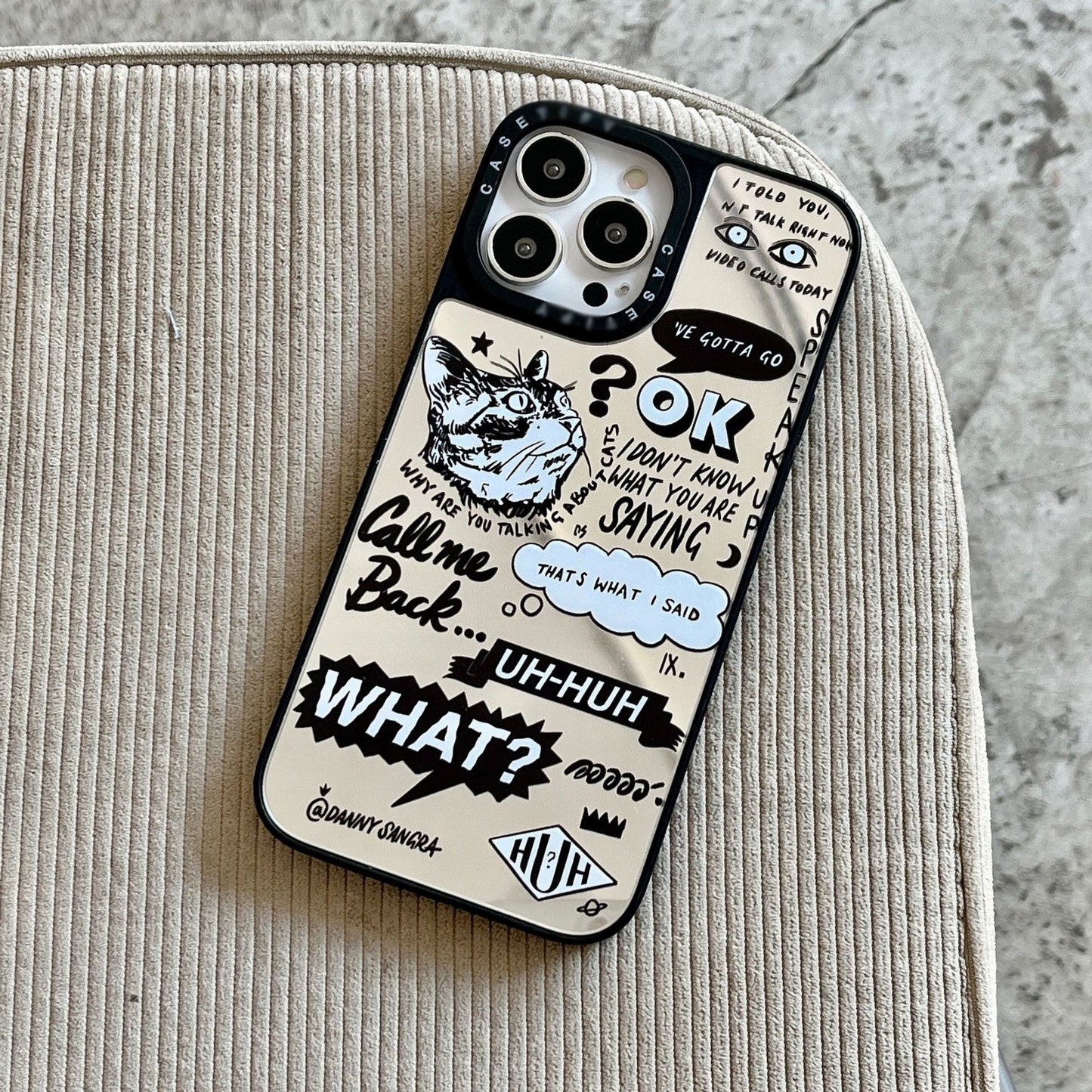 English Graffiti Cat Case