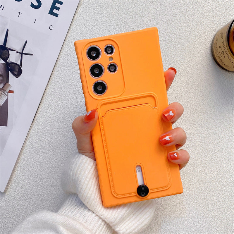 Pure Color Silicone Card Protective Cover