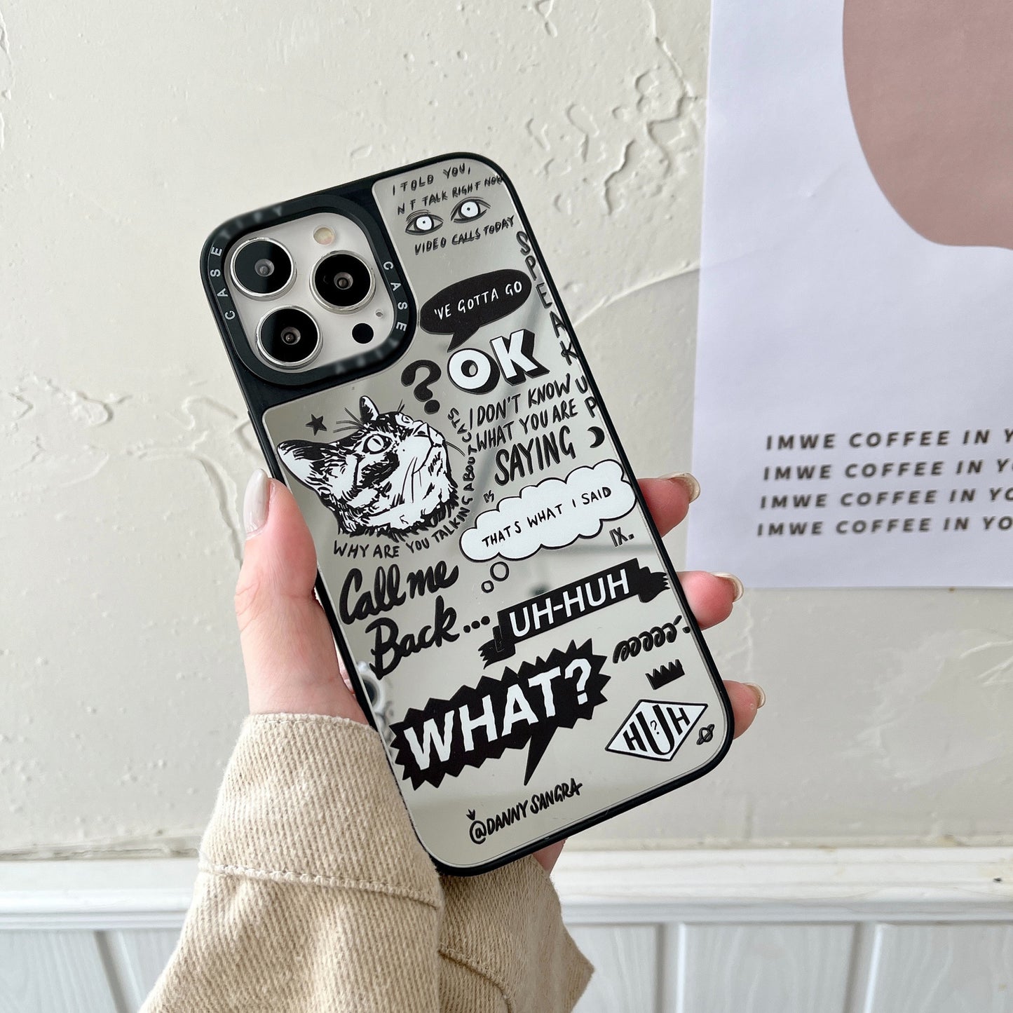 English Graffiti Cat Case