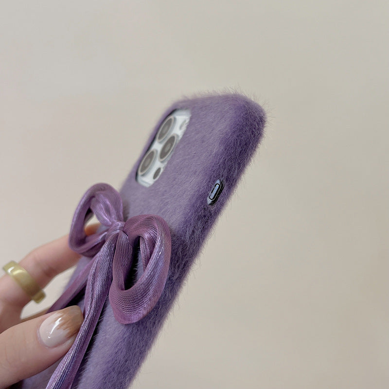 Korean Style Silk Bow Phone Case