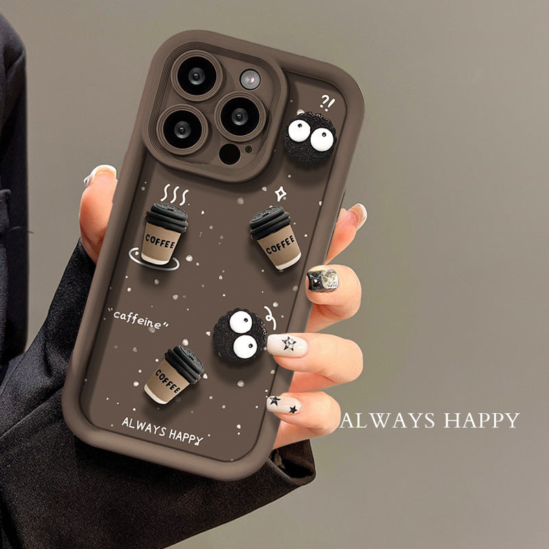 Cute Briquette Biscuit Drop-resistant Soft Phone Case