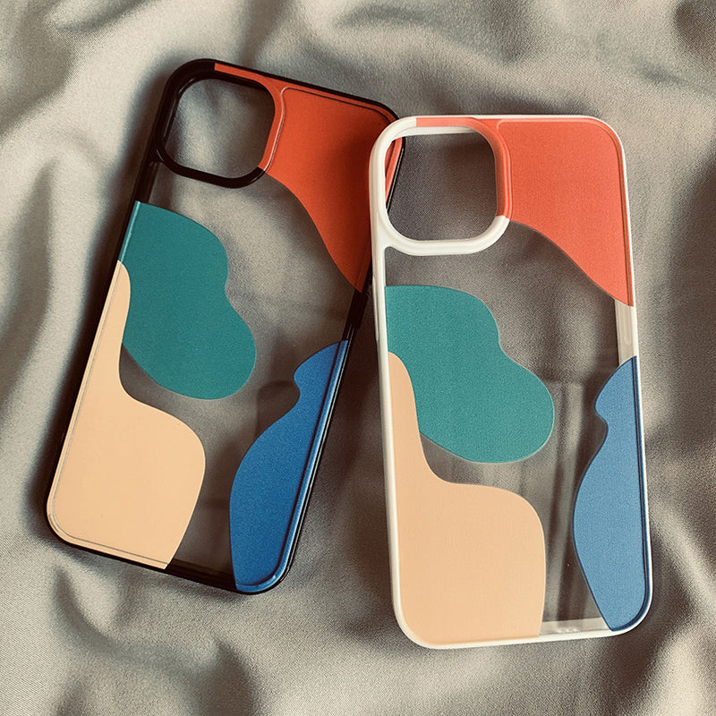 Contrast Color Geometry Phone Case
