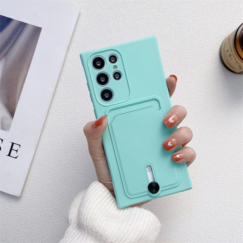 Pure Color Silicone Card Protective Cover