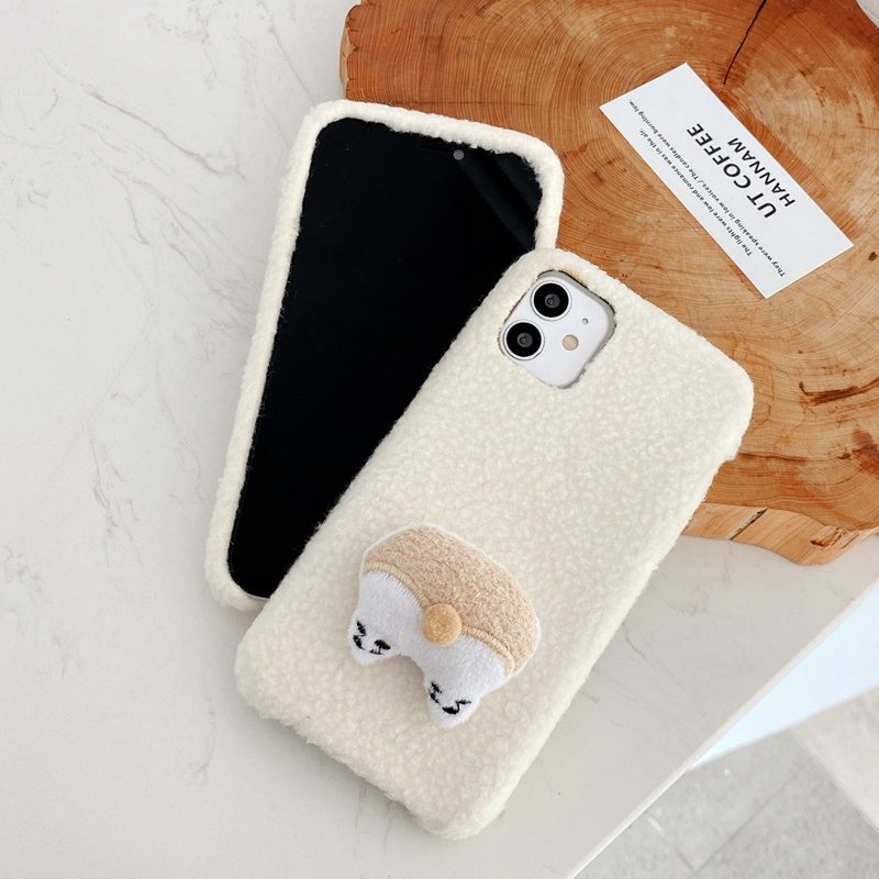 The Hat Bear Plush Silicone Mobile Phone Cases