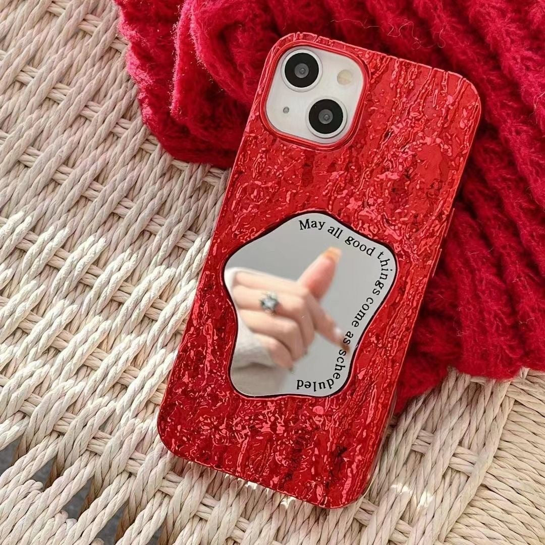 Red / silver Mirror Phone Case