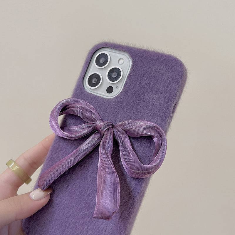 Korean Style Silk Bow Phone Case