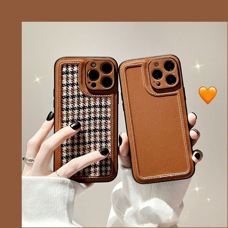 Lattice Brown Simple Leather