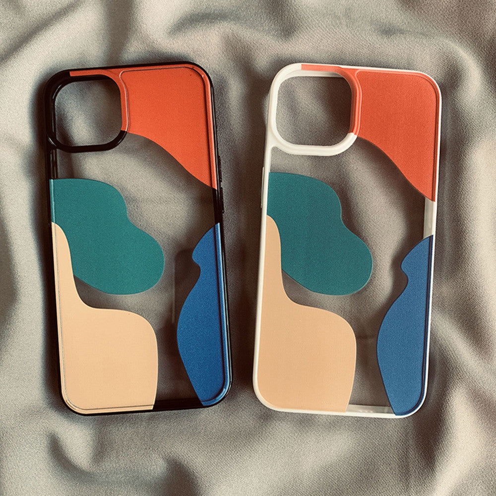 Contrast Color Geometry Phone Case