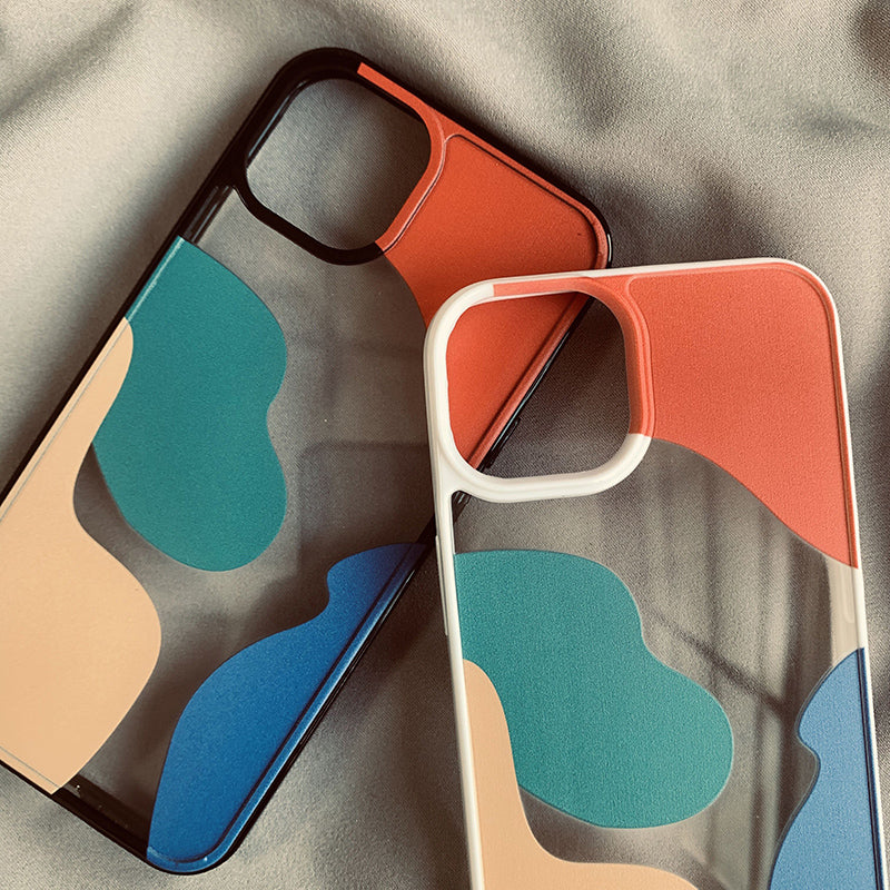 Contrast Color Geometry Phone Case