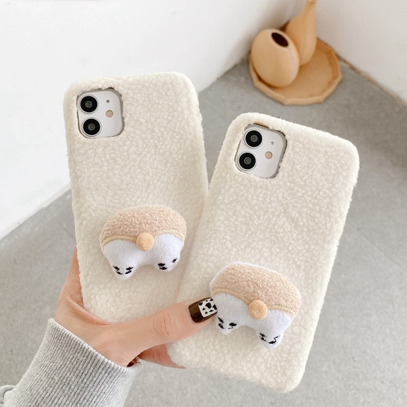 The Hat Bear Plush Silicone Mobile Phone Cases