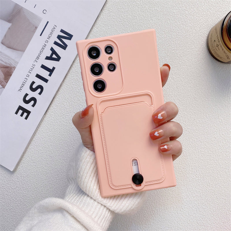 Pure Color Silicone Card Protective Cover