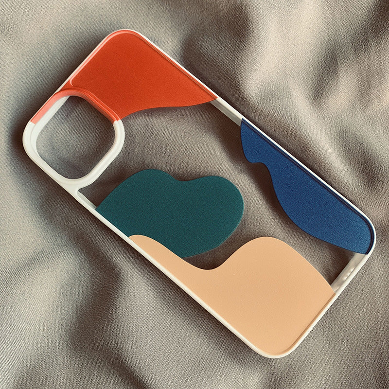 Contrast Color Geometry Phone Case