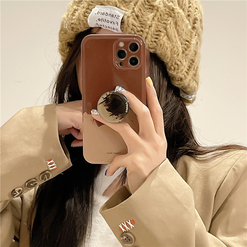 Niche Chocolate Lava Stand Phone Case