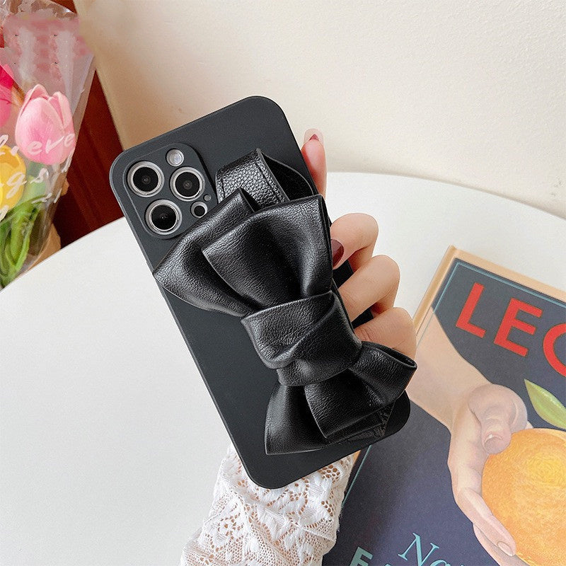Leather Bowknot Wristband Case