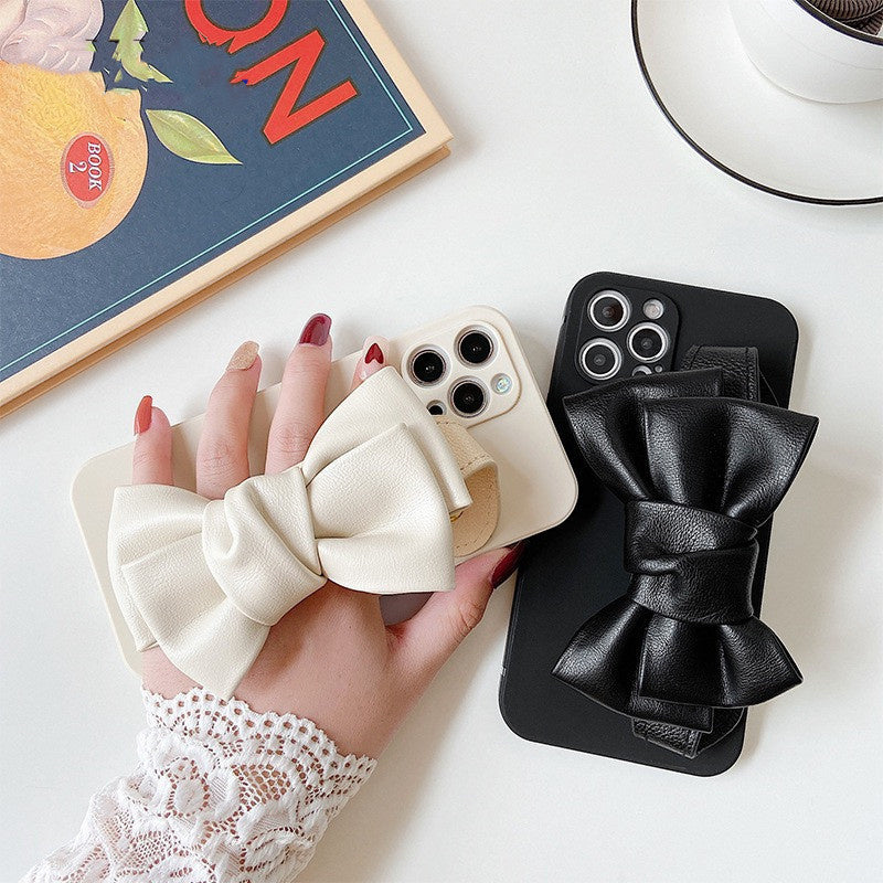 Leather Bowknot Wristband Case