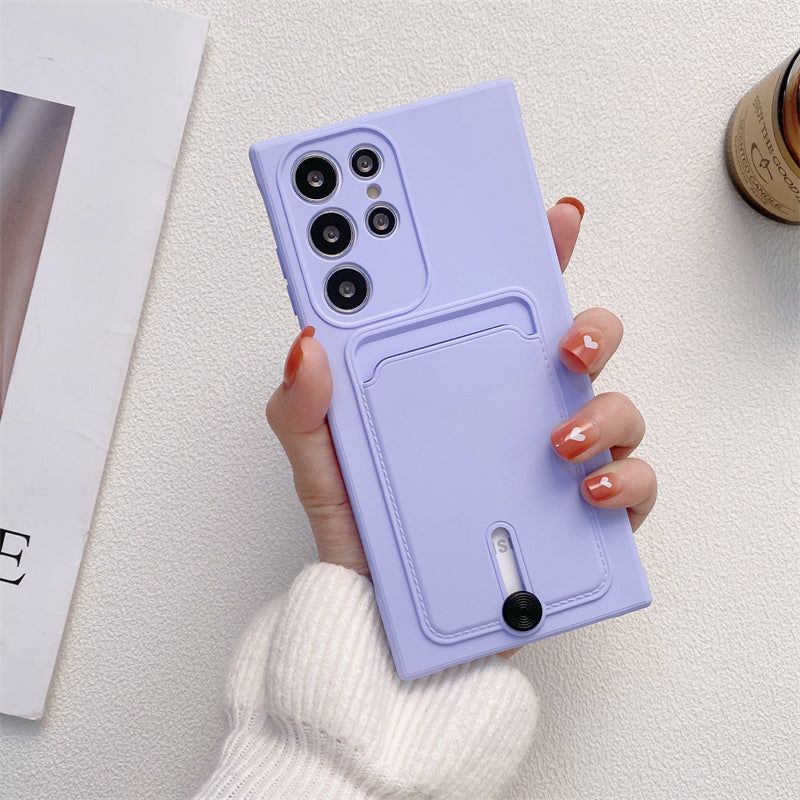 Pure Color Silicone Card Protective Cover