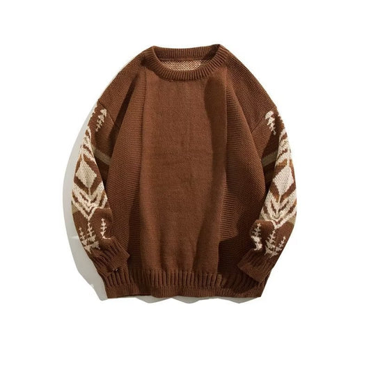 Men's Vintage Ethnic Style Round Neck Sweater