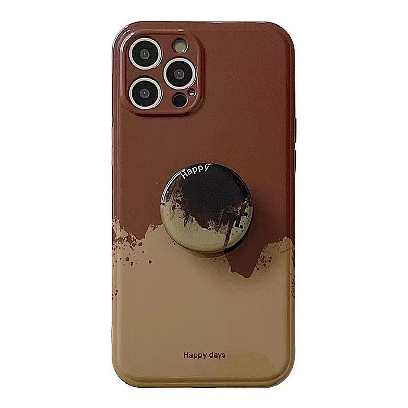 Niche Chocolate Lava Stand Phone Case