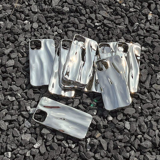 Electroplating Silver Ripple Case