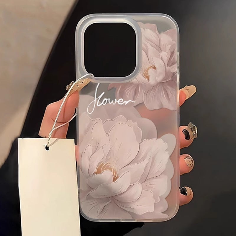 Transparent White flower Case