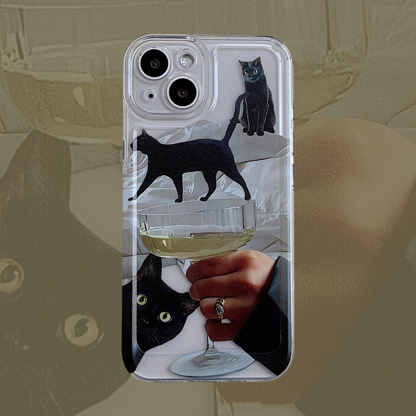 Black Cat Printed Case