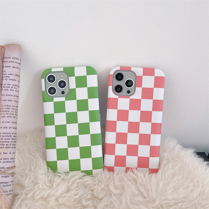 Checkerboard Air Cushion Leather Case