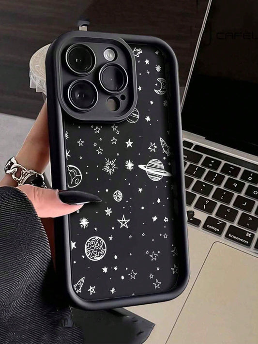 Alien & Starry Print Phone Case