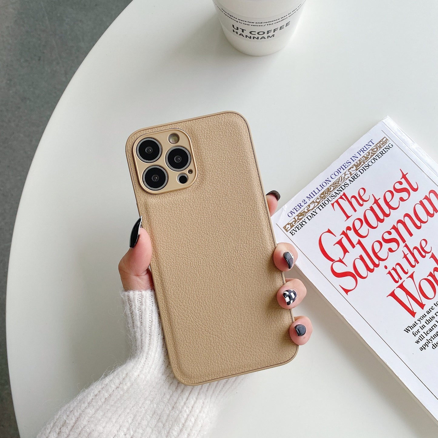 KHAKI leather case