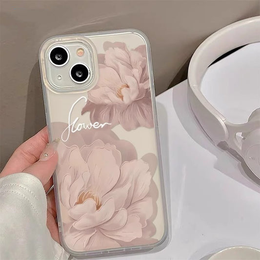 Transparent White flower Case