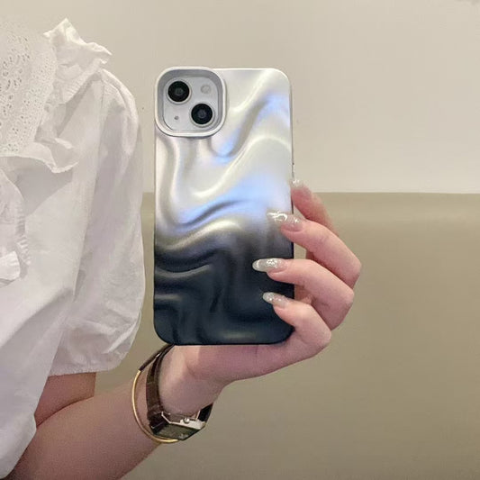 Silver Black Water ripple  Case