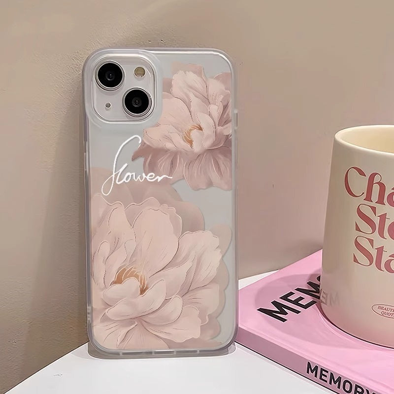 Transparent White flower Case