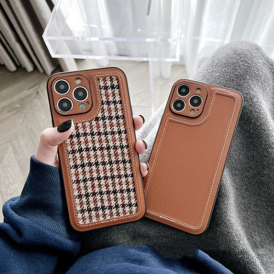 Lattice Brown Simple Leather
