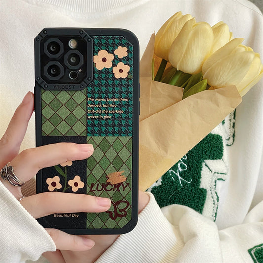 Rhombus Flower Pattern Case