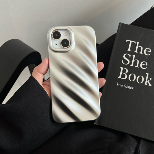 Silver Water Wave Silicone Phone Case