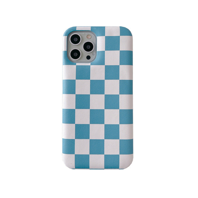 Checkerboard Air Cushion Leather Case