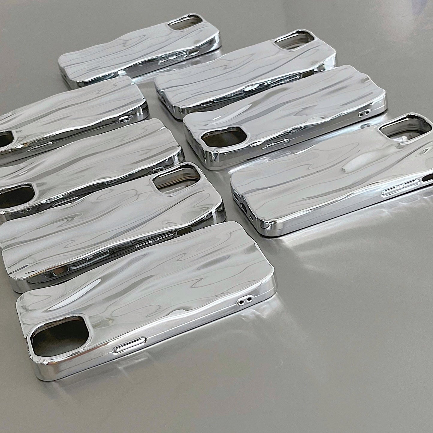 Electroplating Silver Ripple Case
